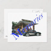 ヴィンテージ1950sサービスステーション ポストカード (正面/裏面)