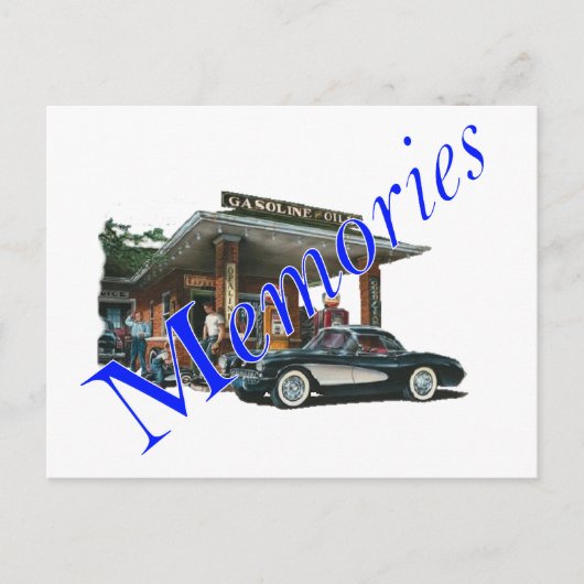 ヴィンテージ1950sサービスステーション ポストカード (正面)