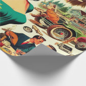 ヴィンテージ1950sシームレスパターン ラッピングペーパー (角)