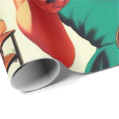 ヴィンテージ1950sシームレスパターン ラッピングペーパー (ロールコーナー)