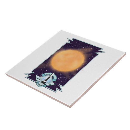 ヴィンテージ1950sスタイルSci-fiロゴ タイル (側面)