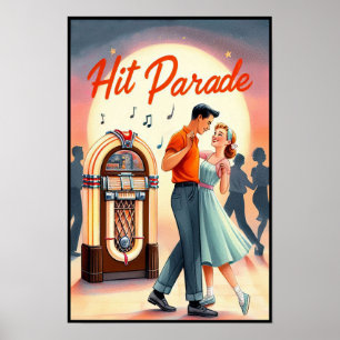 ヴィンテージ1950sダンスパーティーポスター ポスター