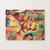 ヴィンテージ1950sパーティーイラストレーション ジグソーパズル (横)