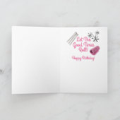 ヴィンテージ1950sビーハイブヘアレトロ誕生日カード カード (内部)