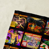 ヴィンテージ1950sホラー漫画アートパネル ビーチタオル (インサイチュ)