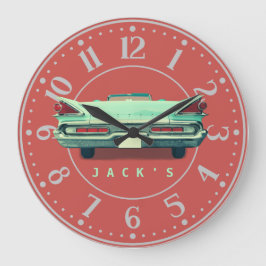 ヴィンテージ1950s水銀テールライトカスタム ラージ壁時計