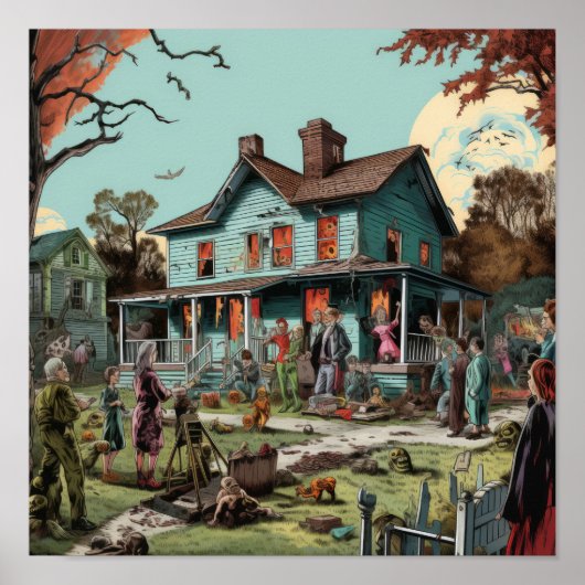 ヴィンテージ1950s漫画ブックスタイル幽霊のよく出るハウスポステ ポスター (正面)