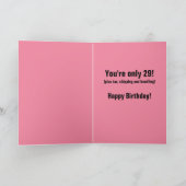 ヴィンテージ1950s誕生日ガール – 29プラス税、SとH カード (内部)