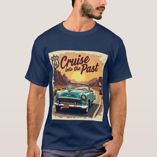 ヴィンテージ1950s車のデザイン tシャツ (正面)