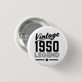 ヴィンテージ1950s Tシャツボタン 缶バッジ (正面&裏面)