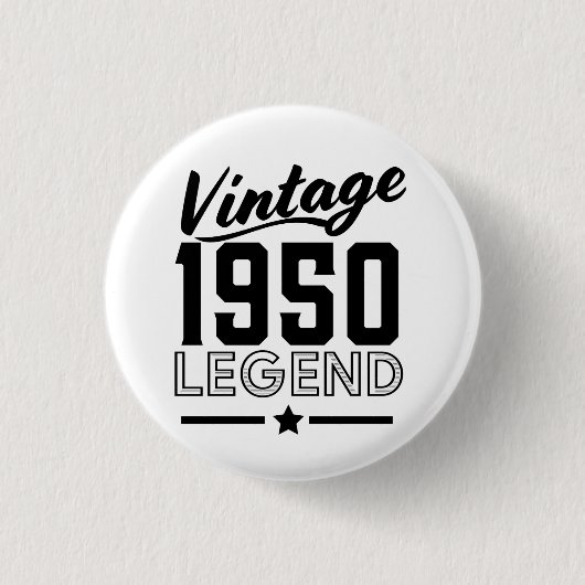 ヴィンテージ1950s Tシャツボタン 缶バッジ (正面)