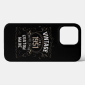 ヴィンテージ1951年限定版カスタム製 Case-Mate iPhoneケース (裏面 (横))