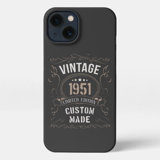ヴィンテージ1951年限定版カスタム製 iPhoneケース (裏面)