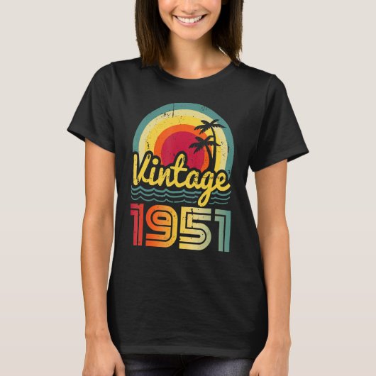 ヴィンテージ1951年71歳、男女71歳 Tシャツ (正面)