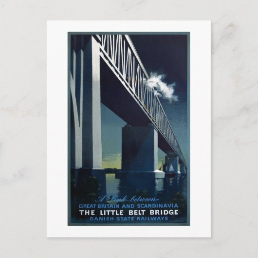 ヴィンテージ1951年Aage Rasmussenデンマークの州鉄道 ポストカード (正面)