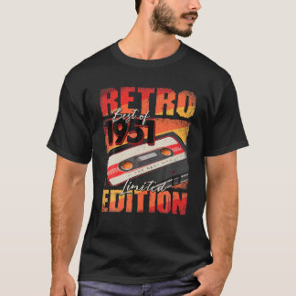 ヴィンテージ1951最高のT/1951カセットテープ71St BIR Tシャツ