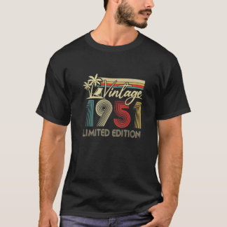 ヴィンテージ1951限定版コーディネートレトロ70Th Bir Tシャツ