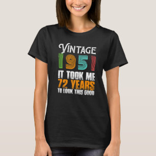 ヴィンテージ1951 72歳誕生日レトロ 父の Tシャツ