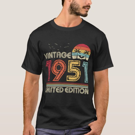 ヴィンテージ1951 Limited Edition 73誕生日 Tシャツ (正面)