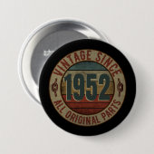 ヴィンテージ1952年以来すべてのオリジナル部品 缶バッジ (正面&裏面)