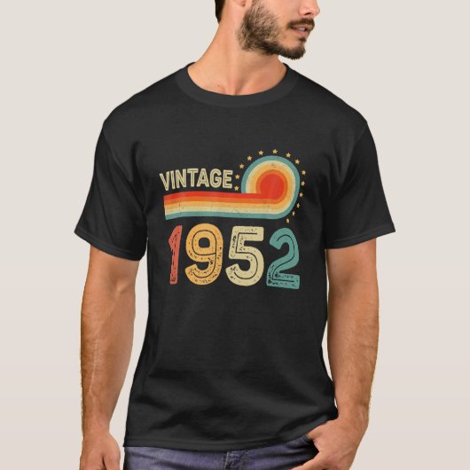 ヴィンテージ1952年誕生日贈与男性70年 Tシャツ (正面)