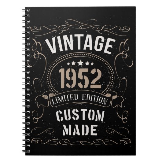 ヴィンテージ1952年限定版カスタム製 ノートブック (正面)
