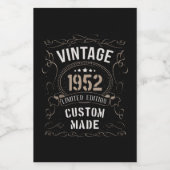 ヴィンテージ1952年限定版カスタム製 フードラベル (シングルラベル)