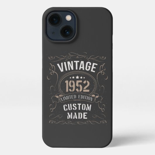 ヴィンテージ1952年限定版カスタム製 iPhoneケース (裏面)