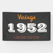 ヴィンテージ1952限定版 74歳誕生日パーティー 横断幕 (横)