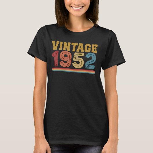 ヴィンテージ1952 72誕生日男性72歳 Tシャツ (正面)