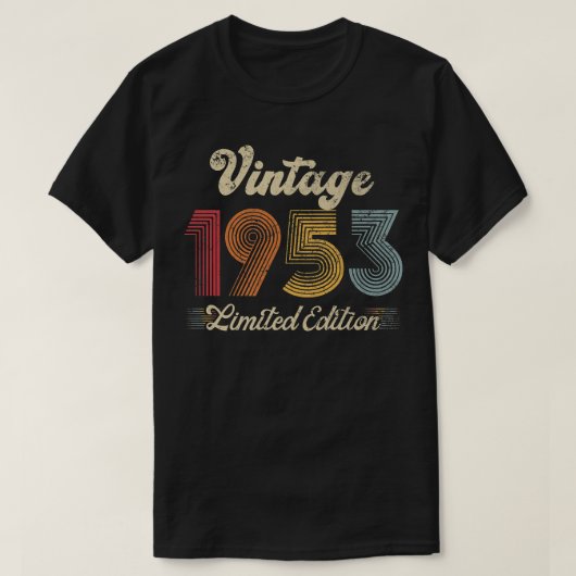 ヴィンテージ1953年レトロ生まれ、1953年誕生日パーティーの男性 Tシャツ (デザイン正面)