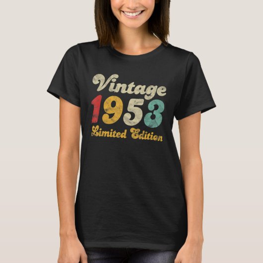 ヴィンテージ1953年69歳69誕生日 Tシャツ (正面)