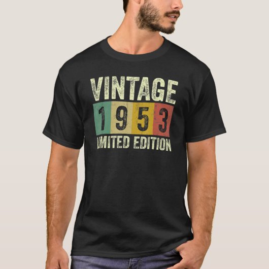 ヴィンテージ1953年70歳69誕生日 Tシャツ (正面)