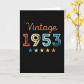 ヴィンテージ1953 70誕生日レトロギフト70歳 カード (黄色い花)