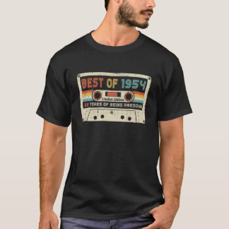ヴィンテージ1954レトロカセット68誕生日68年 Tシャツ