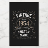 ヴィンテージ1954年限定版カスタム製 フードラベル (シングルラベル)