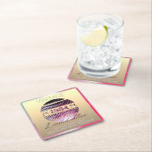 ヴィンテージ1954年70th birthday pink スクエアペーパーコースター (インサイチュ)