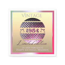 ヴィンテージ1954年70th birthday pink