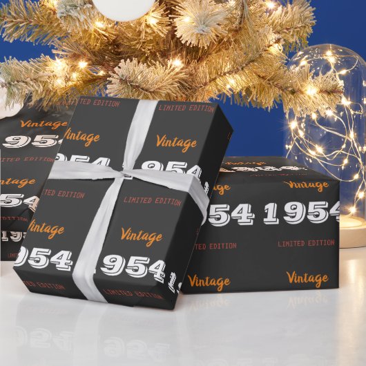 ヴィンテージ1954限定版70th誕生日ギフト ラッピングペーパー (クリスマス)