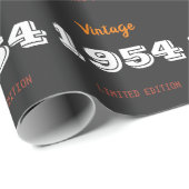 ヴィンテージ1954限定版70th誕生日ギフト ラッピングペーパー (ロールコーナー)