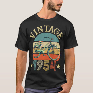 ヴィンテージ1954 生まれ 1954年レトロ日没旧自転車 Tシャツ