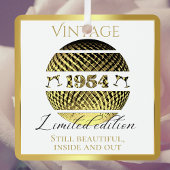 ヴィンテージ1954 70歳の誕生日金ゴールド メタルオーナメント