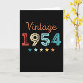 ヴィンテージ1954 70誕生日レトロギフト70歳 カード (黄色い花)