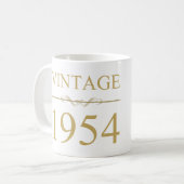ヴィンテージ1954 70誕生日 コーヒーマグカップ (正面左)