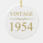 ヴィンテージ1954 70誕生日 セラミックオーナメント (裏面)