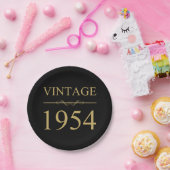 ヴィンテージ1954 70誕生日 ペーパープレート (パーティー)