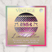 ヴィンテージ1954 70th誕生日ギフトメッセージカード フェイバータグ (裏面)