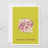 ヴィンテージ1954 70th誕生日グリーンパーティの招待状 招待状 (裏面)