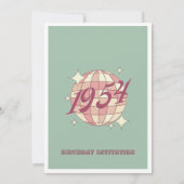 ヴィンテージ1954 70th誕生日レトロパーティの招待状 招待状 (裏面)