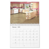 ヴィンテージ1955キッチンズクラシック- 1950年代の装飾 カレンダー (2月 2021)